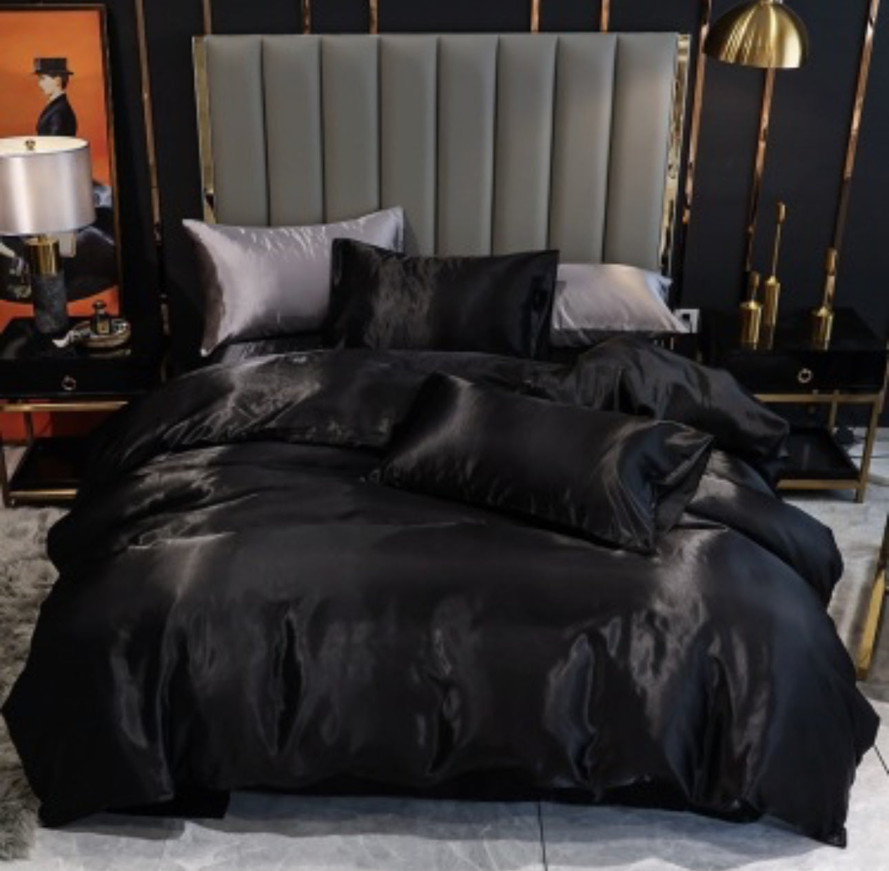 🛏️ Sovrumsdröm i satin  Lyxigt påslakanset för kvällar med känsla